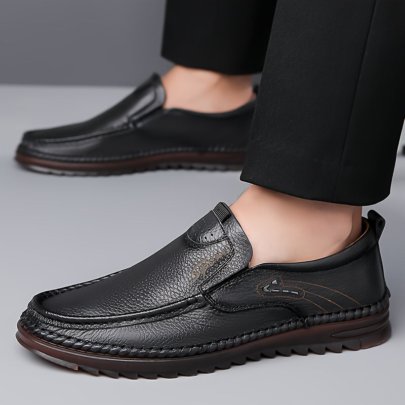 Aldric Voss® Ashmoor — men's leather slip-on shoe in Midnight, view 2