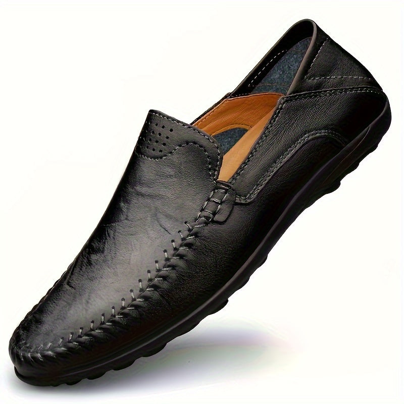 Aldric Voss® Casven — men's leather dress shoe in Midnight Fleece, view 3