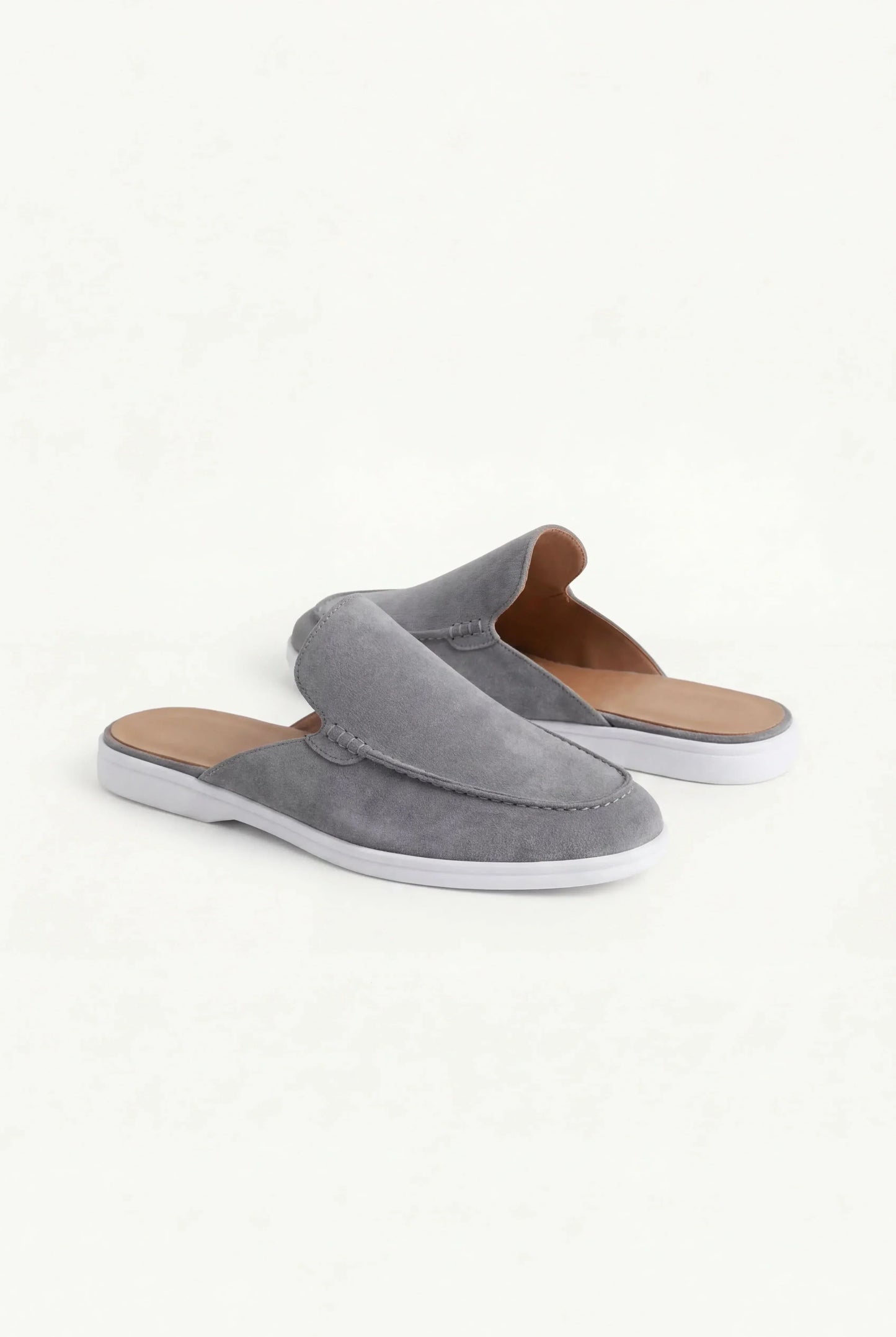 Yacht Mule in Smoke, premium leather footwear, product view