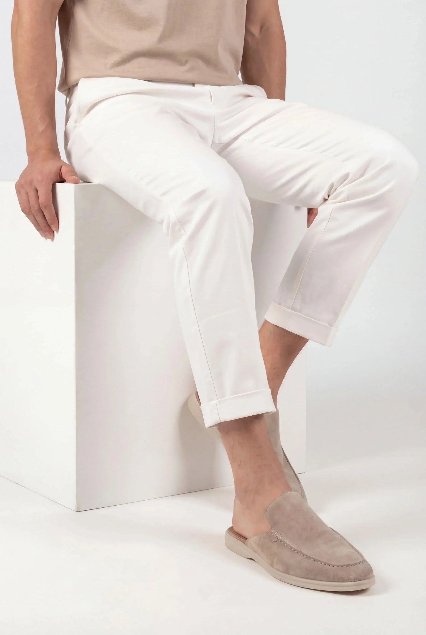 Yacht Mule in Sandstone, premium leather footwear, product view