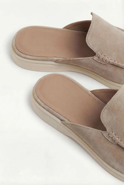 Yacht Mule in Sandstone, premium leather footwear, product view