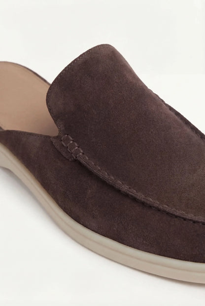 Yacht Mule in Mahogany, premium leather footwear, product view