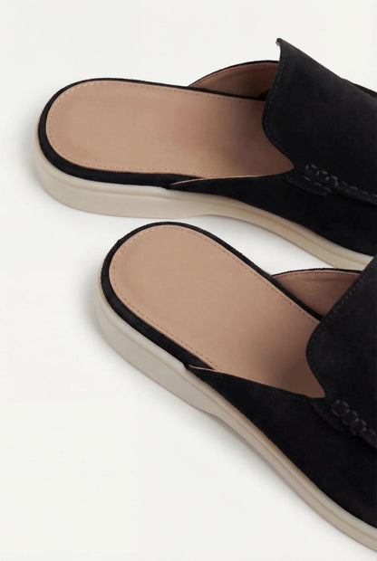Yacht Mule in Midnight, premium leather footwear, product view