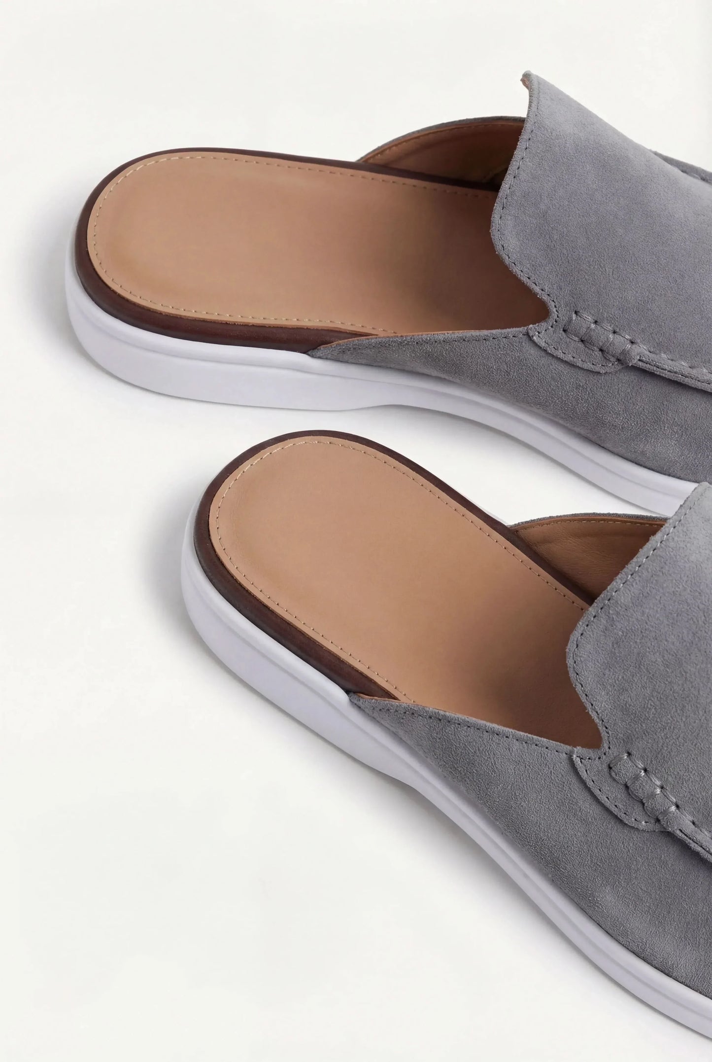 Yacht Mule in Smoke, premium leather footwear, product view