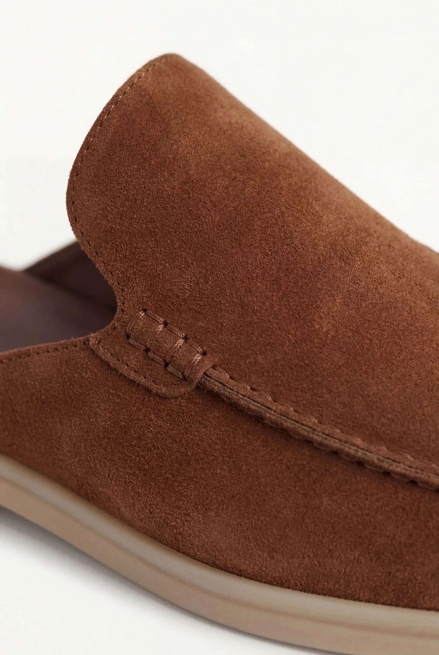 Yacht Mule in Maroon, premium leather footwear, product view