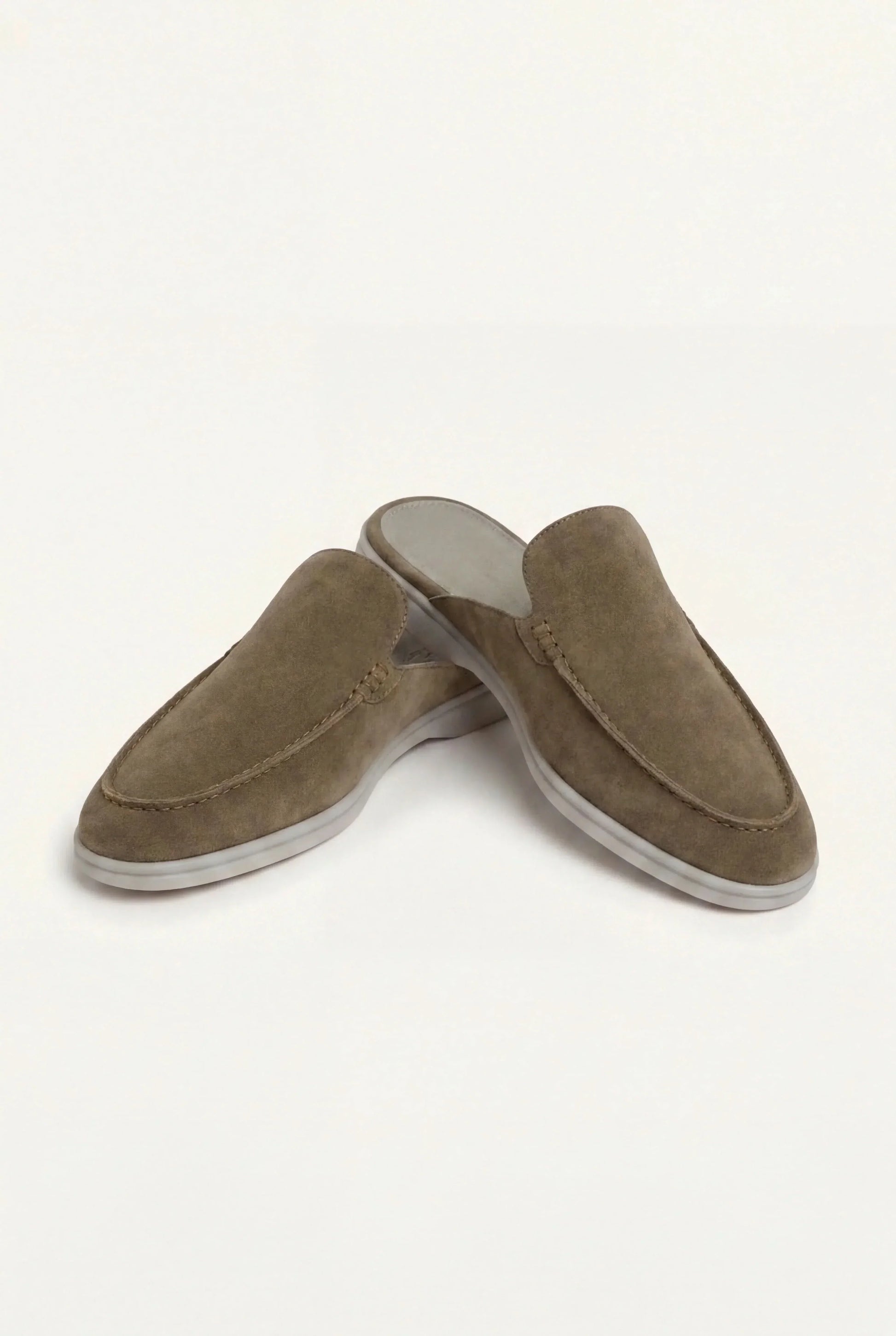 Yacht Mule in Olive, premium leather footwear, product view