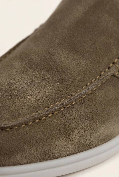 Yacht Mule in Olive, premium leather footwear, product view