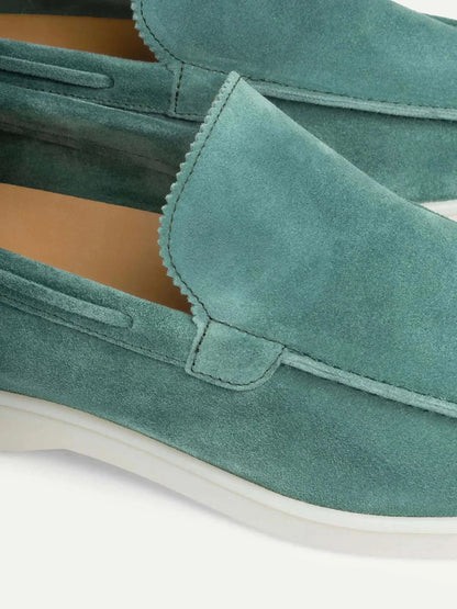 Classic Suède Loafer in Azure, premium leather footwear, product view