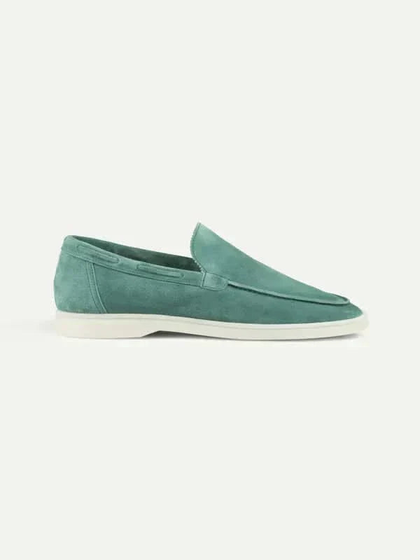 Classic Suède Loafer in Azure, premium leather footwear, product view