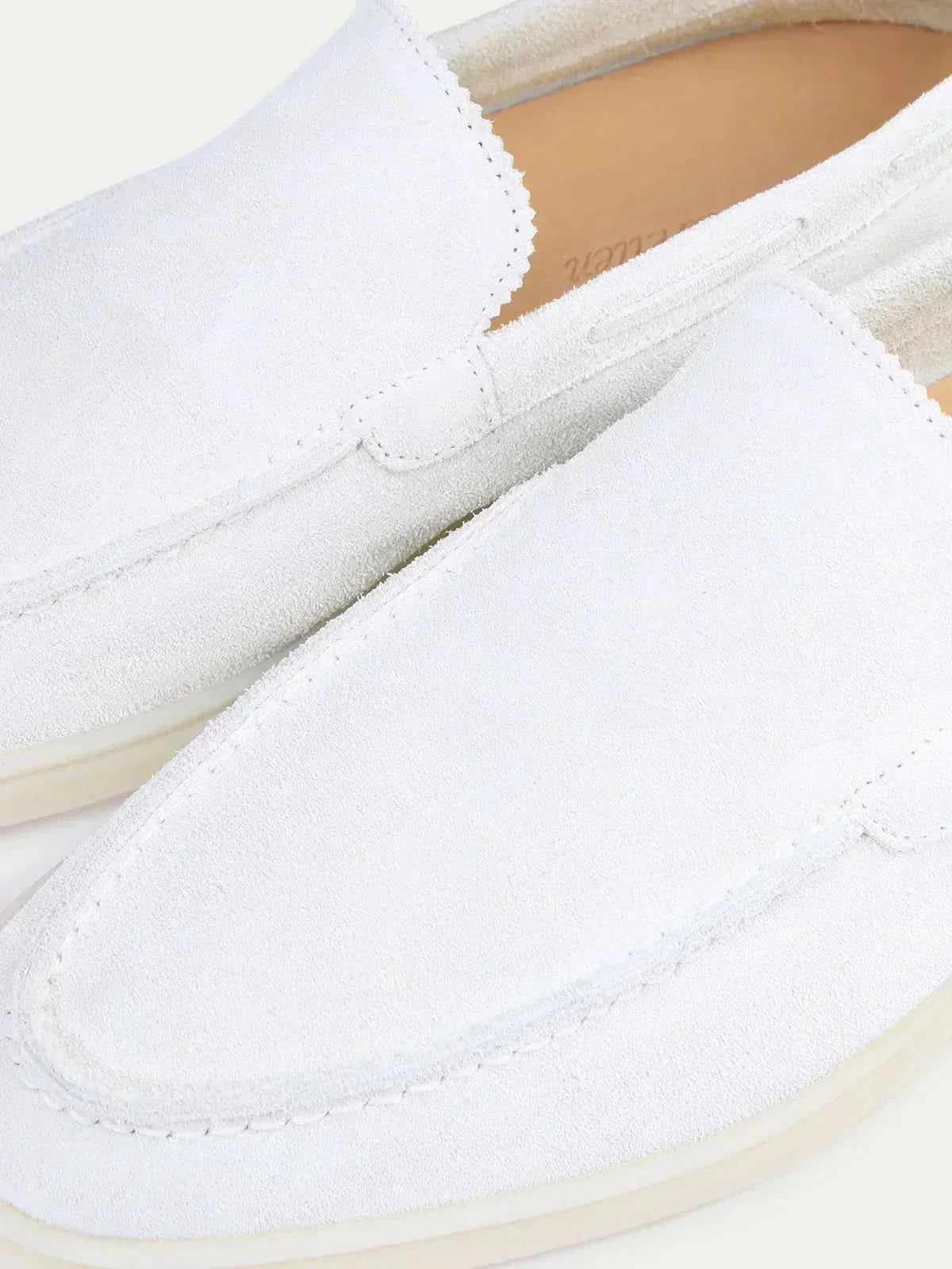 Classic Suède Loafer in Pearl, premium leather footwear, product view