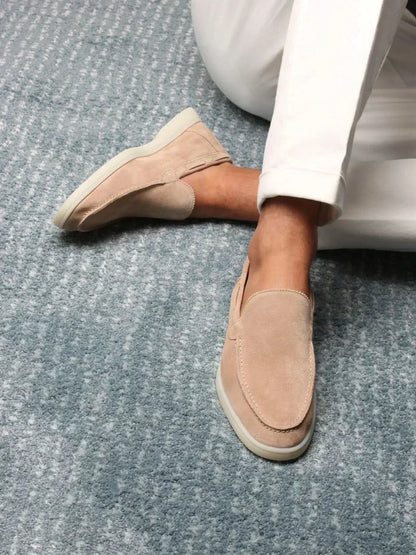 Classic Suède Loafer in Sandstone, premium leather footwear, product view