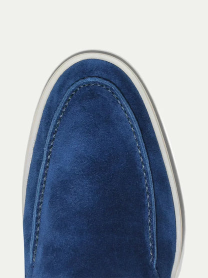 Classic Suède Loafer in Berry Blue, premium leather footwear, product view
