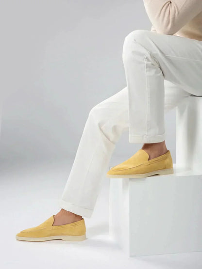 Classic Suède Loafer in Citrus, premium leather footwear, product view