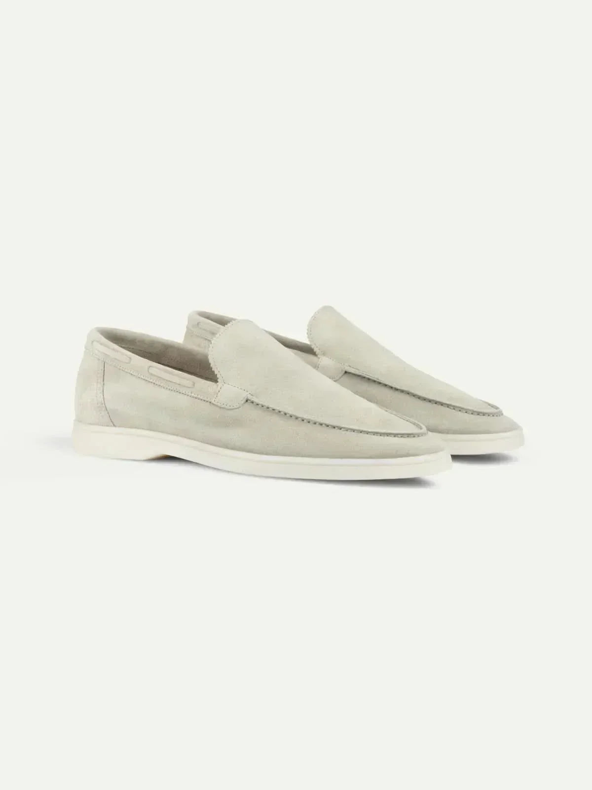 Classic Suède Loafer in Ivory, premium leather footwear, product view
