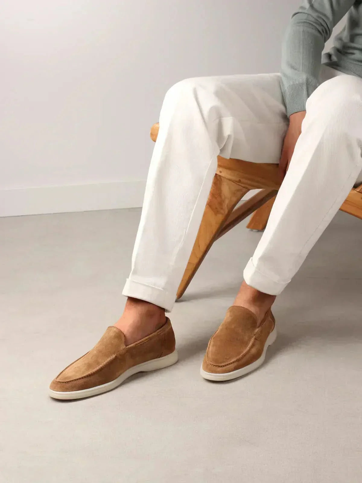 Classic Suède Loafer in Desert, premium leather footwear, product view