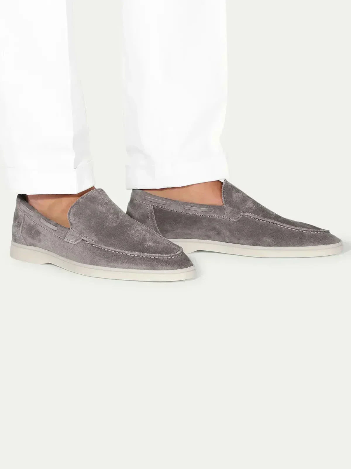 Classic Suède Loafer in Smoke, premium leather footwear, product view