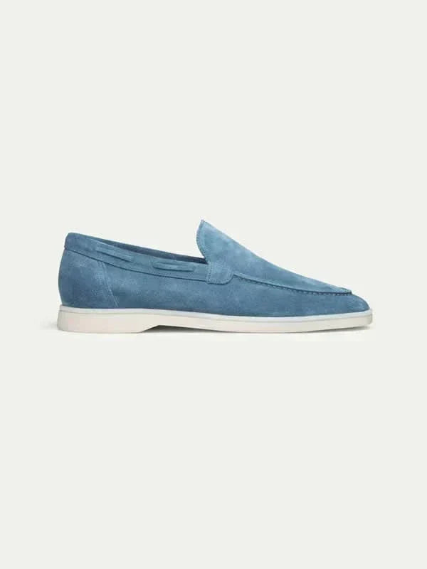 Classic Suède Loafer in Ocean Blue, premium leather footwear, product view