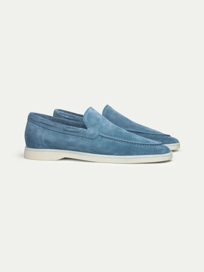 Classic Suède Loafer in Ocean Blue, premium leather footwear, product view