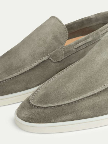 Classic Suède Loafer in Olive, premium leather footwear, product view