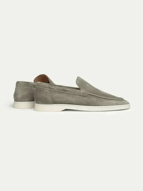 Classic Suède Loafer in Olive, premium leather footwear, product view
