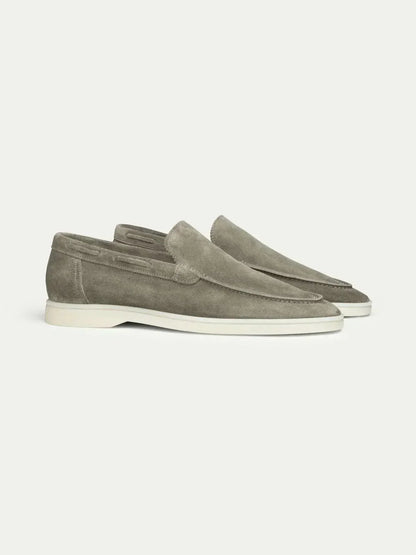 Classic Suède Loafer in Olive, premium leather footwear, product view